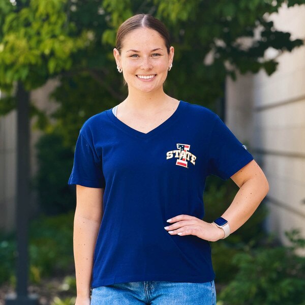Champion Women's Patriotic I-State Short Sleeve T-Shirt